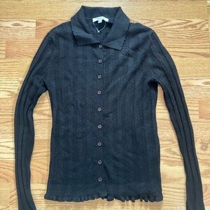 Madewell Button-Up Ribbed Knit Cardigan